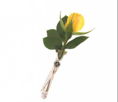 Hallmarked Sterling Silver Flower Holder Boutonniere